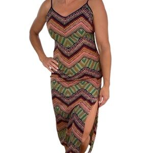 Sanctuary colorful spaghetti strap dress with vibrant colors